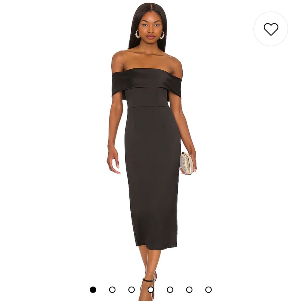 NTW REVOLVE Katie May Dynasty Dress, black satin, size S